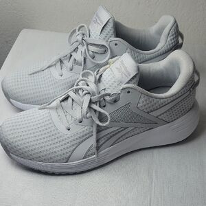 Reebok Women's Lite Plus 3 Light Gray Mesh Sneakers Size 9.5 Running Shoes